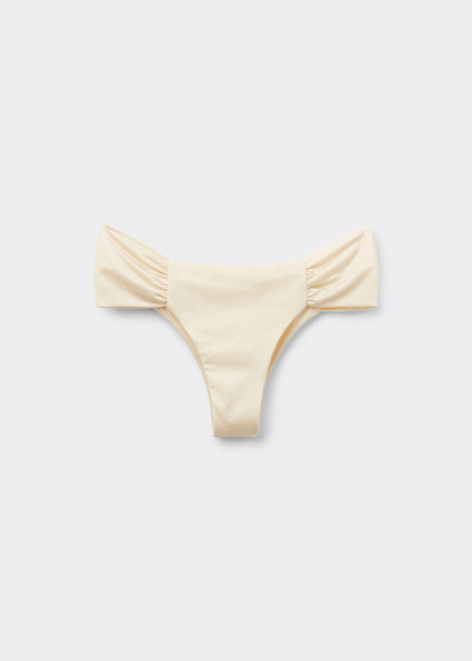Gedrapeerd Brazilian bikinibroekje van glanzend satijn