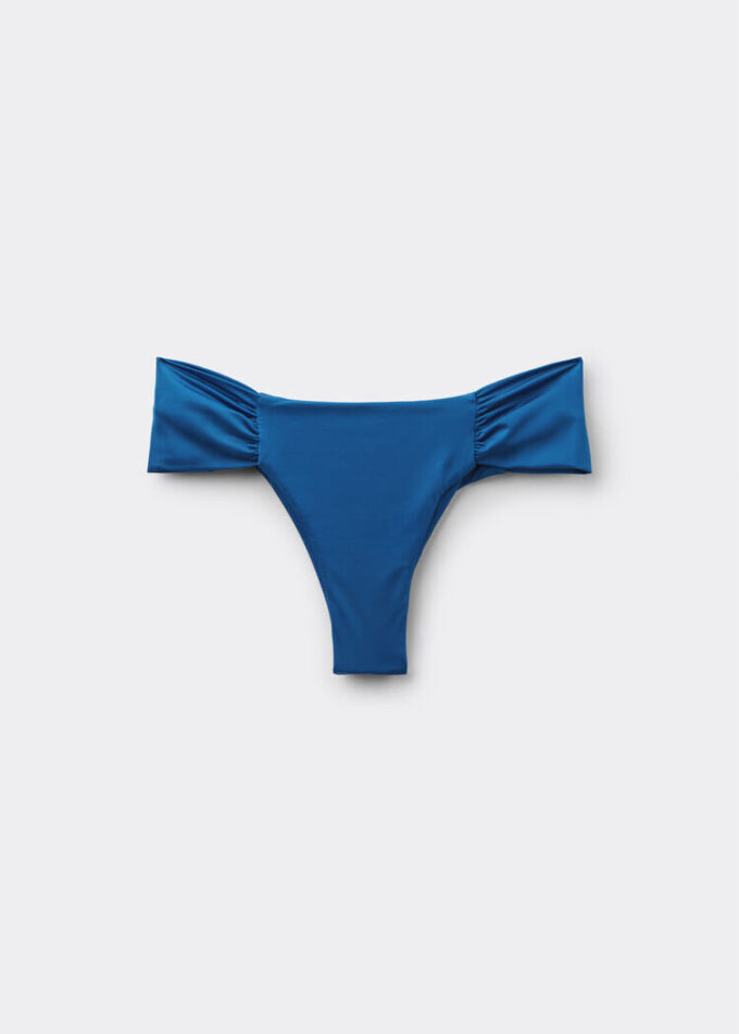 Gedrapeerd Brazilian bikinibroekje van glanzend satijn