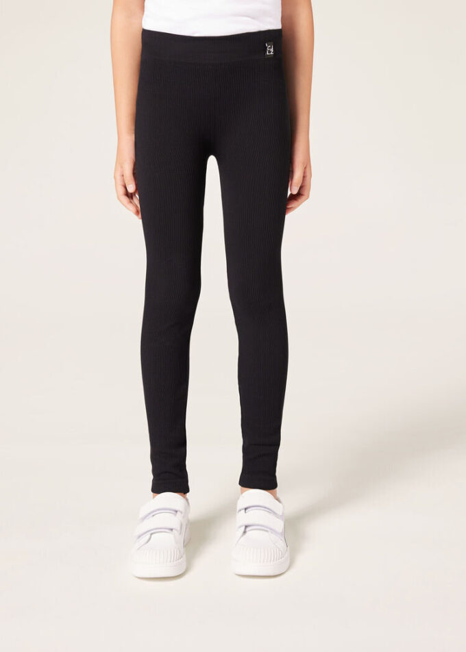 Geribbelde legging voor meisjes