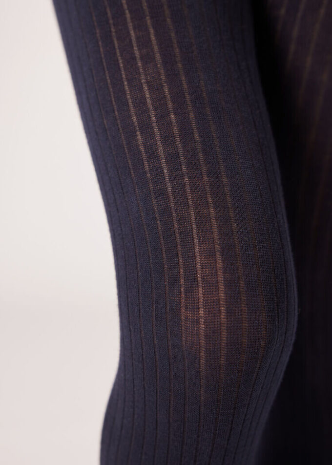 Geribde katoenen panty’s voor meisjes
