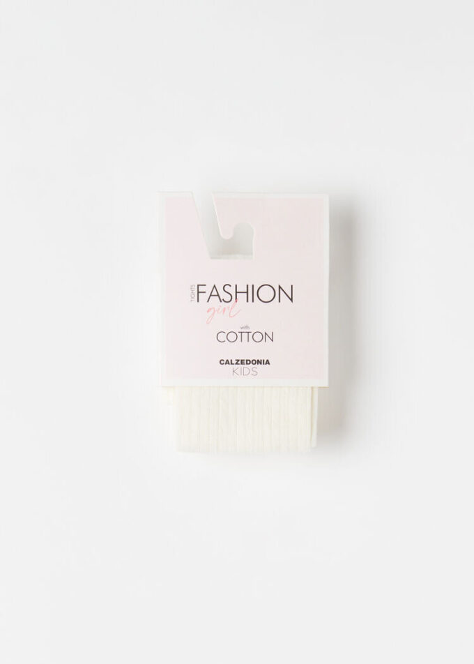 Geribde katoenen panty’s voor meisjes