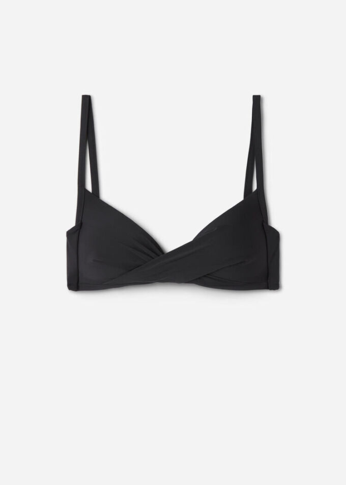 Gevoerde, gekruiste triangel bikinitop met variabele vulling Indonesia