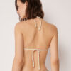 Gevoerde Triangel bikinitop met paillettennet
