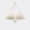 Gevoerde Triangel bikinitop met paillettennet