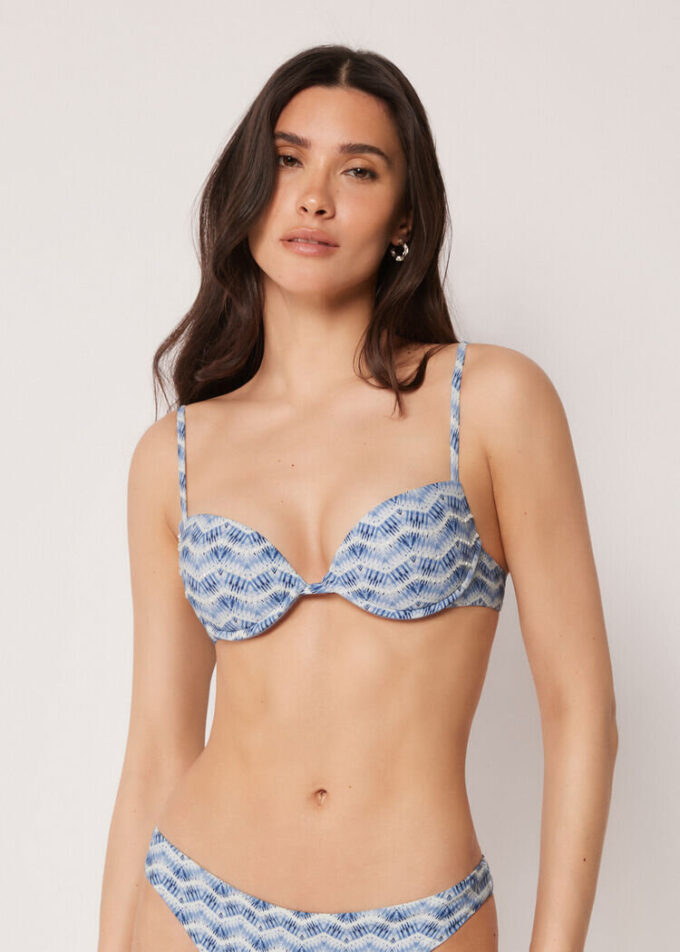Gewatteerde Push-up bikinitop Water Reflection