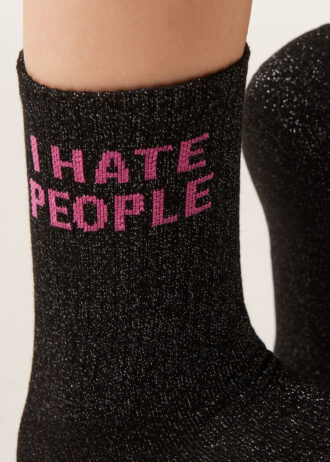 Glitter-sokken met tekst