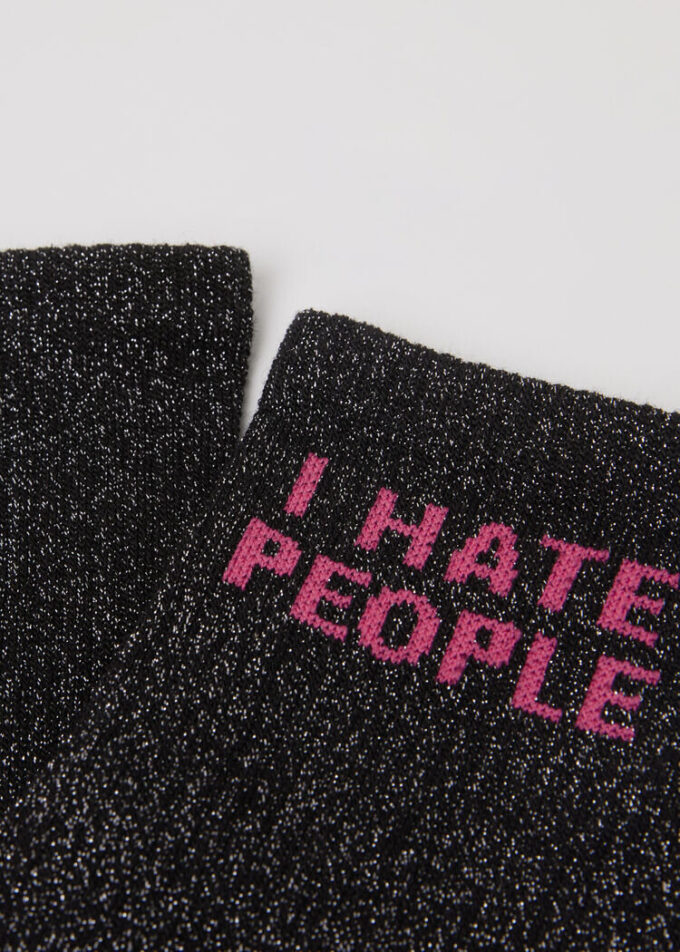 Glitter-sokken met tekst