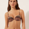 Gouden chevron Push-up bikinitop