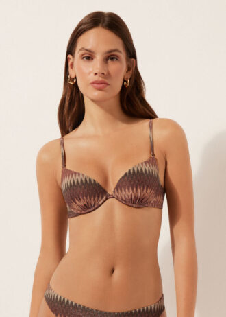 Gouden chevron Push-up bikinitop
