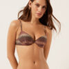 Gouden chevron Push-up bikinitop
