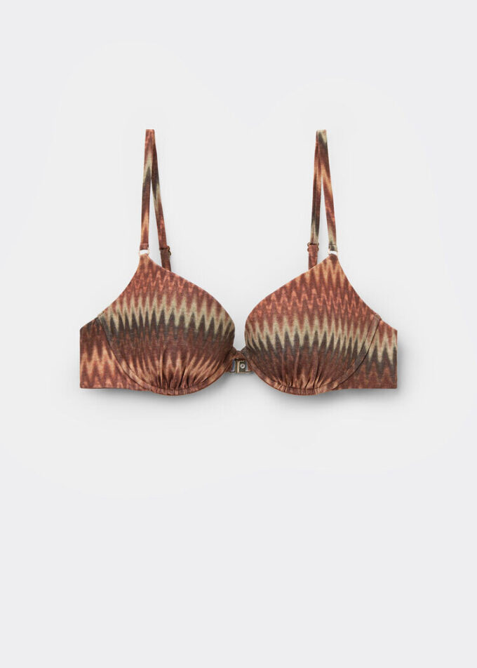 Gouden chevron Push-up bikinitop