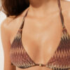 Gouden triangel bikinitop met chevronpatroon