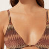 Gouden triangel bikinitop met chevronpatroon