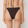 High Waist Brazilian bikinibroekje met tweekleurig borduursel