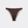 High Waist Brazilian bikinibroekje met tweekleurig borduursel