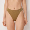 High-waisted Brazilian bikinibroekje met verfijnde glans