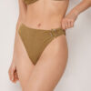 High-waisted Brazilian bikinibroekje met verfijnde glans