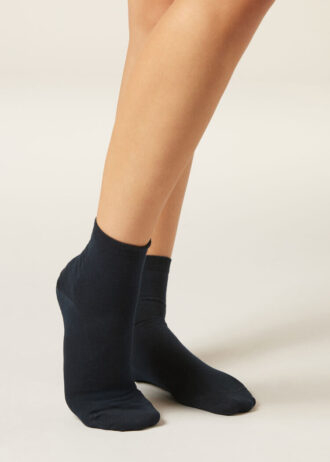 Korte sokken met afgewerkte boorden