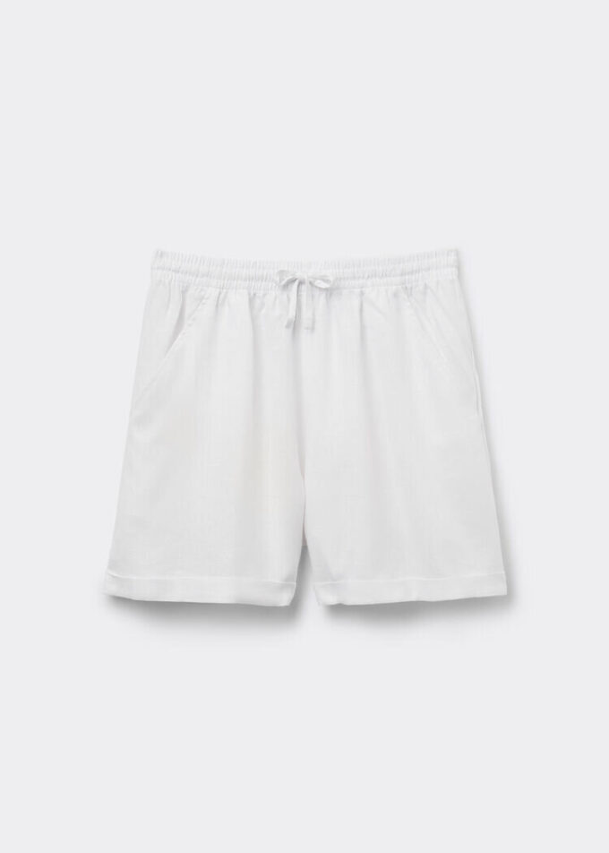 Linnen en viscose korte broek