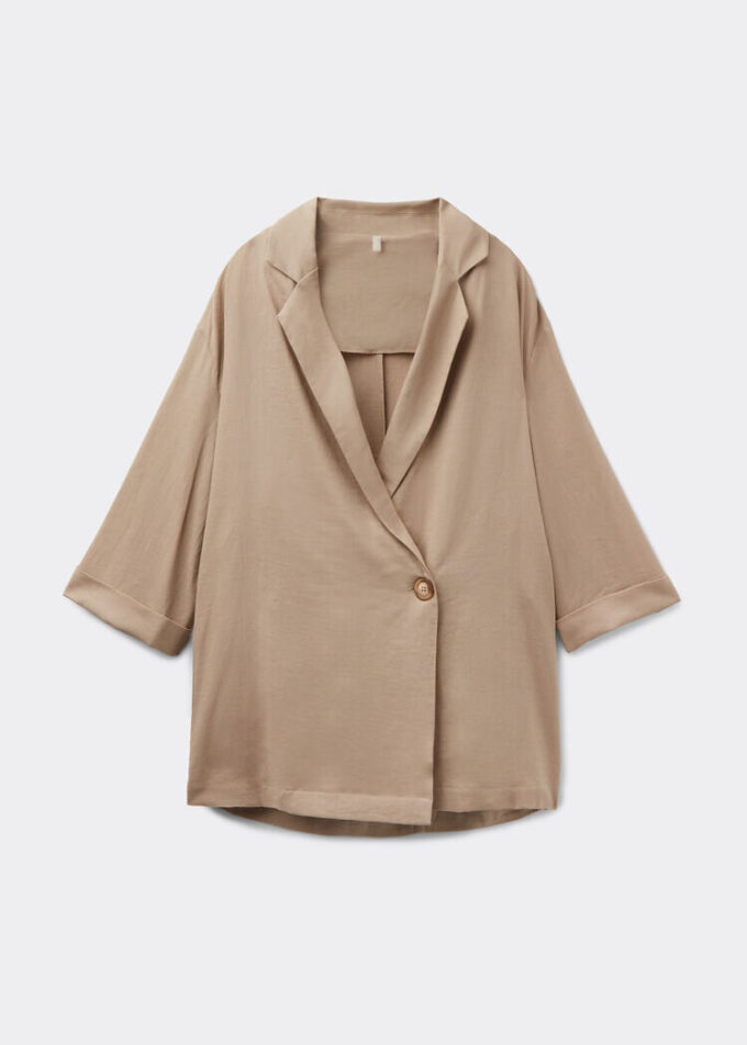Losvallende blazer van linnen