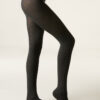Ondoorzichtige, matte panty van kasjmier en modal