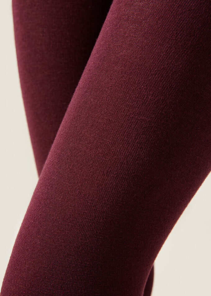 Ondoorzichtige, matte panty van kasjmier en modal