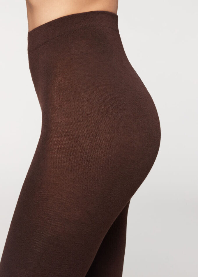 Ondoorzichtige, matte panty van kasjmier en modal
