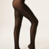 Ondoorzichtige, matte, ultralichte panty met kasjmier