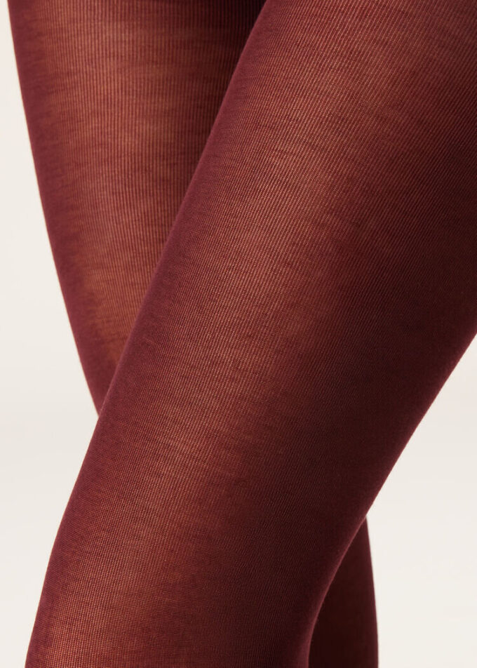 Ondoorzichtige, matte, ultralichte panty met kasjmier