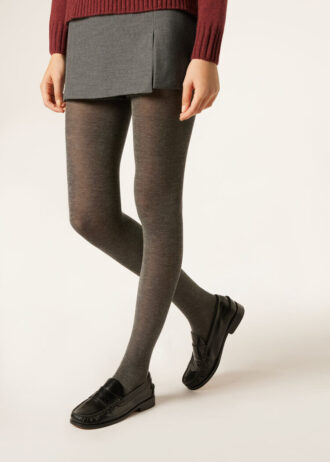 Ondoorzichtige, matte, ultralichte panty met kasjmier