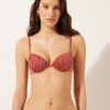 Push-up bikinitops glanzend satijn
