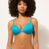Push-up bikinitops glanzend satijn
