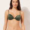 Push-up bikinitops glanzend satijn