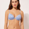 Push-up bikinitops glanzend satijn