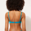 Push-up bikinitops glanzend satijn