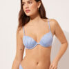 Push-up bikinitops glanzend satijn