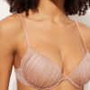 Push-up bikinitops glanzend satijn