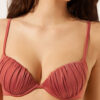 Push-up bikinitops glanzend satijn