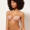 Push-up bikinitops glanzend satijn