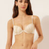 Push-up bikinitops glanzend satijn