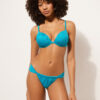 Push-up bikinitops glanzend satijn