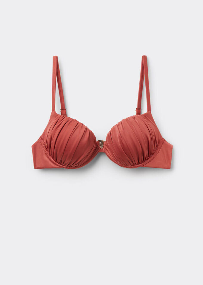Push-up bikinitops glanzend satijn