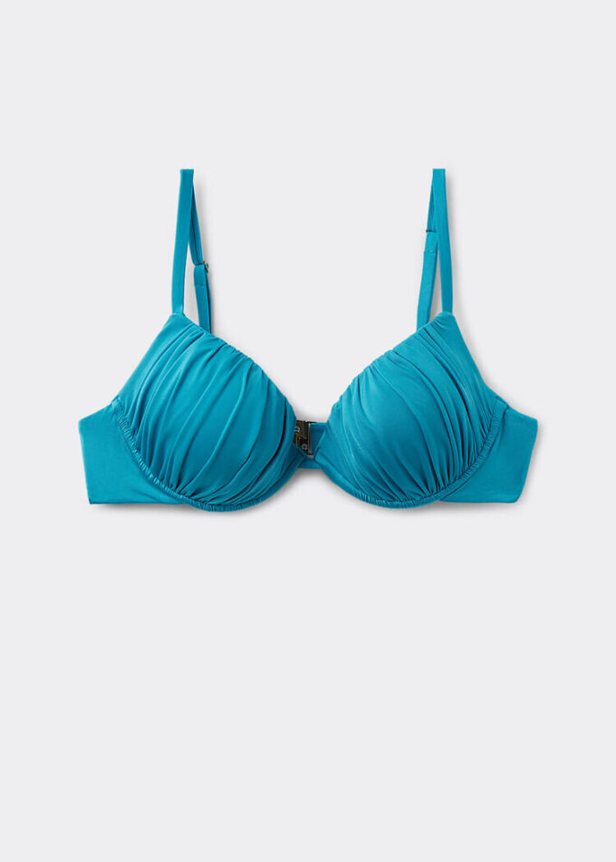 Push-up bikinitops glanzend satijn