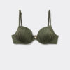 Push-up bikinitops glanzend satijn