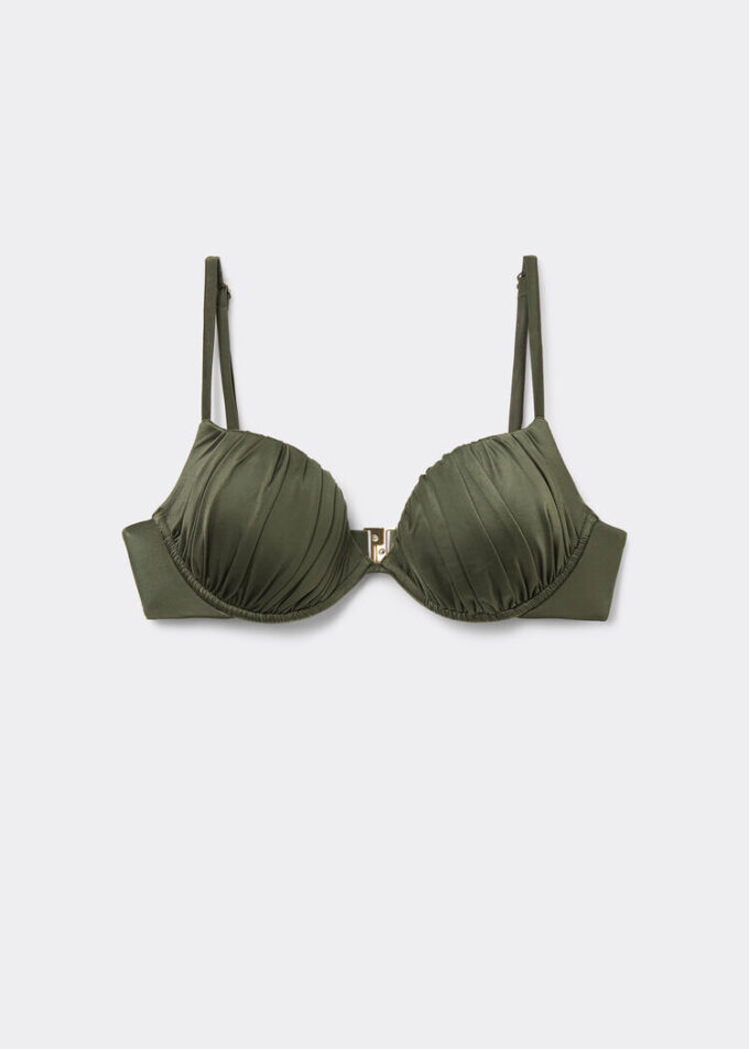Push-up bikinitops glanzend satijn