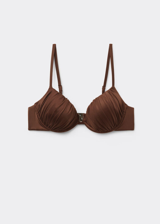 Push-up bikinitops glanzend satijn