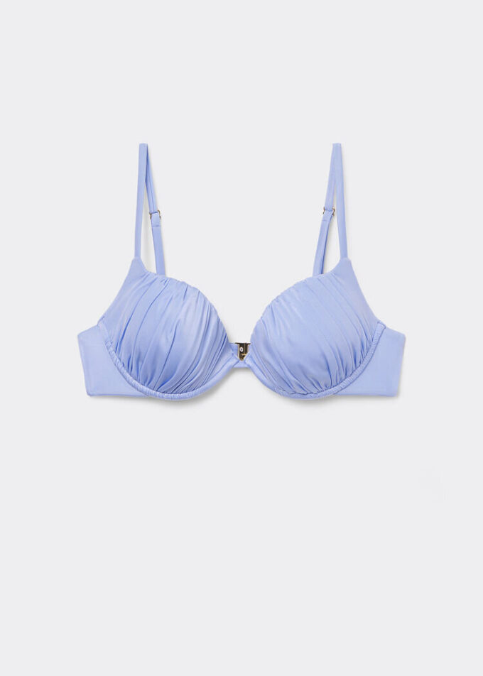 Push-up bikinitops glanzend satijn
