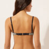 Push-up bikinitops met gouden strepen
