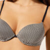 Push-up bikinitops met gouden strepen
