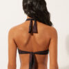 Strapless bikinitop met donkere dierenprint